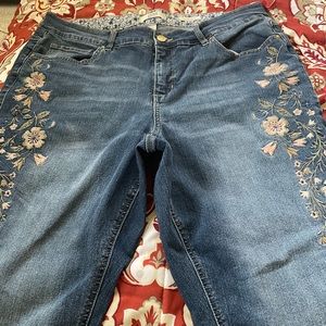 Best Friend floral jeans